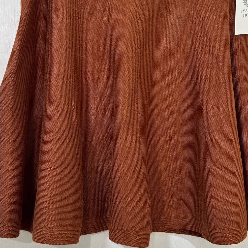 TUCKERNUCK HYACINTH HOUSE CHESTNUT CONNIE KNIT MINI SKIRT Sz LG NEW - Picture 3 of 9